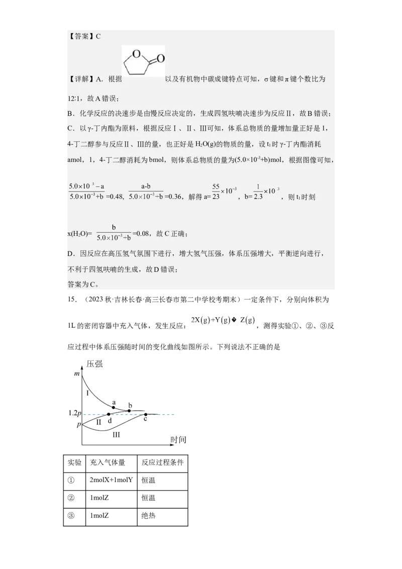 专题十二化学反应速率与化学平衡（专练）-冲刺2023年高考化学二轮复习核心考点逐项突破（解析版）_05高考化学_新高考复习资料_2023年新高考资料_二轮复习