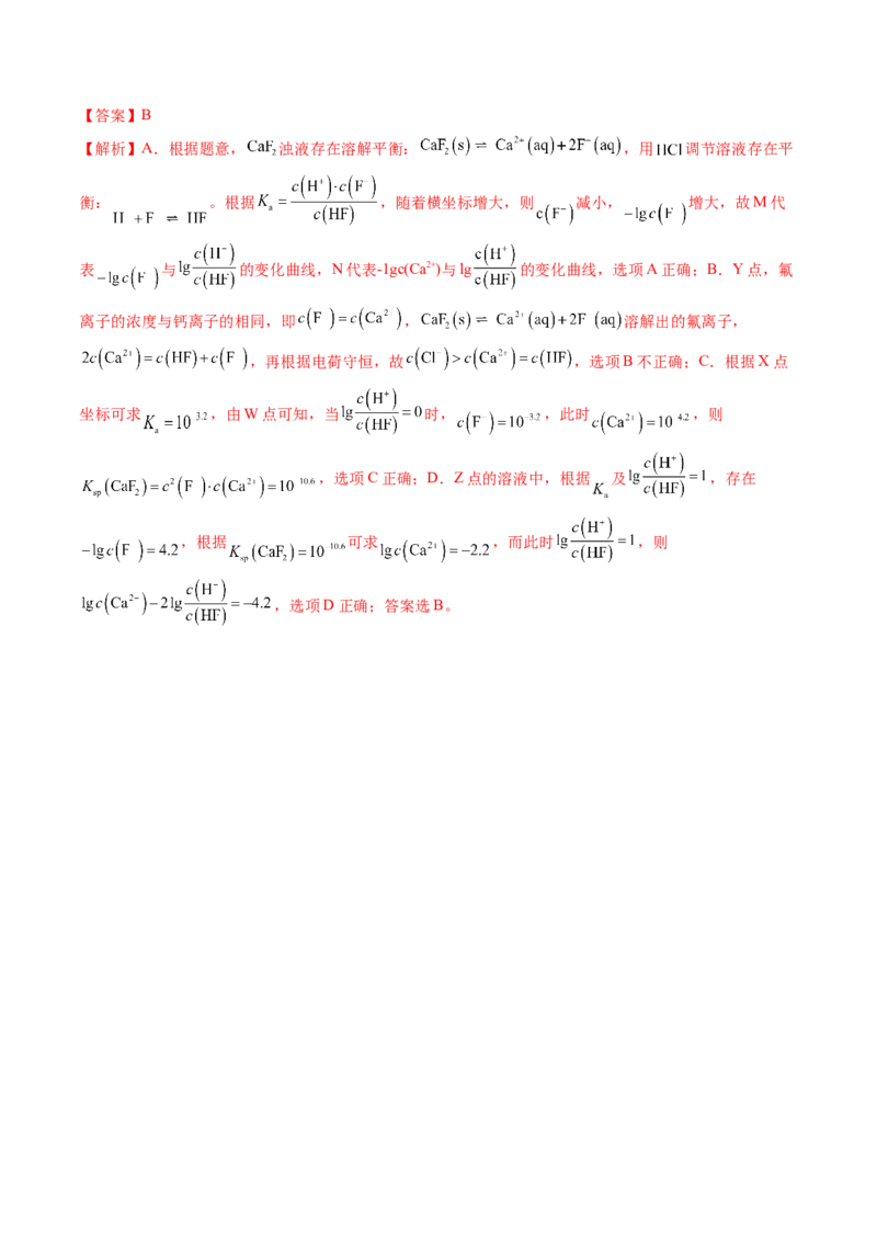 知识清单24++溶液中微粒浓度的关系-口袋书2024年高考化学一轮复习知识清单_05高考化学_2024年新高考资料_1.2024一轮复习_2024年高考化学一轮复习知识清单