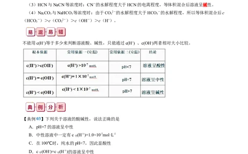 知识清单24++溶液中微粒浓度的关系-口袋书2024年高考化学一轮复习知识清单_05高考化学_2024年新高考资料_1.2024一轮复习_2024年高考化学一轮复习知识清单