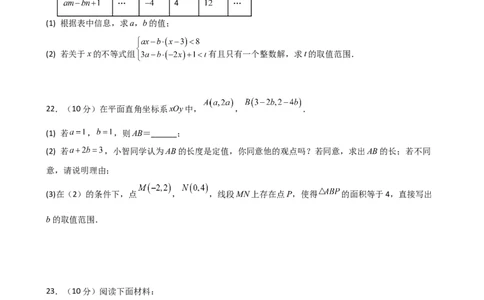 第9章不等式与不等式组（单元测试&middot;拔尖卷）（人教版）_初中数学_七年级数学下册（人教版）_专题突破练习-V4