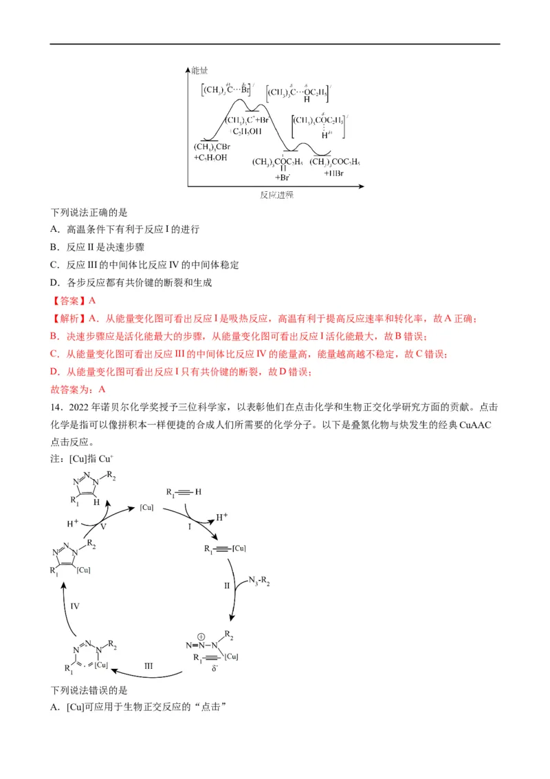 热点05反应机理图和能量历程图（解析版）_05高考化学_新高考复习资料_2023年新高考资料_专项复习_2023年高考化学热点&middot;重点&middot;难点专练（新高考专用）