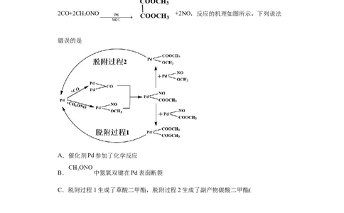 化学反应机理与催化剂（原卷版）_05高考化学_新高考复习资料_2024年新高考资料_一轮复习资料_2024届高三化学一轮复习&mdash;专项训练