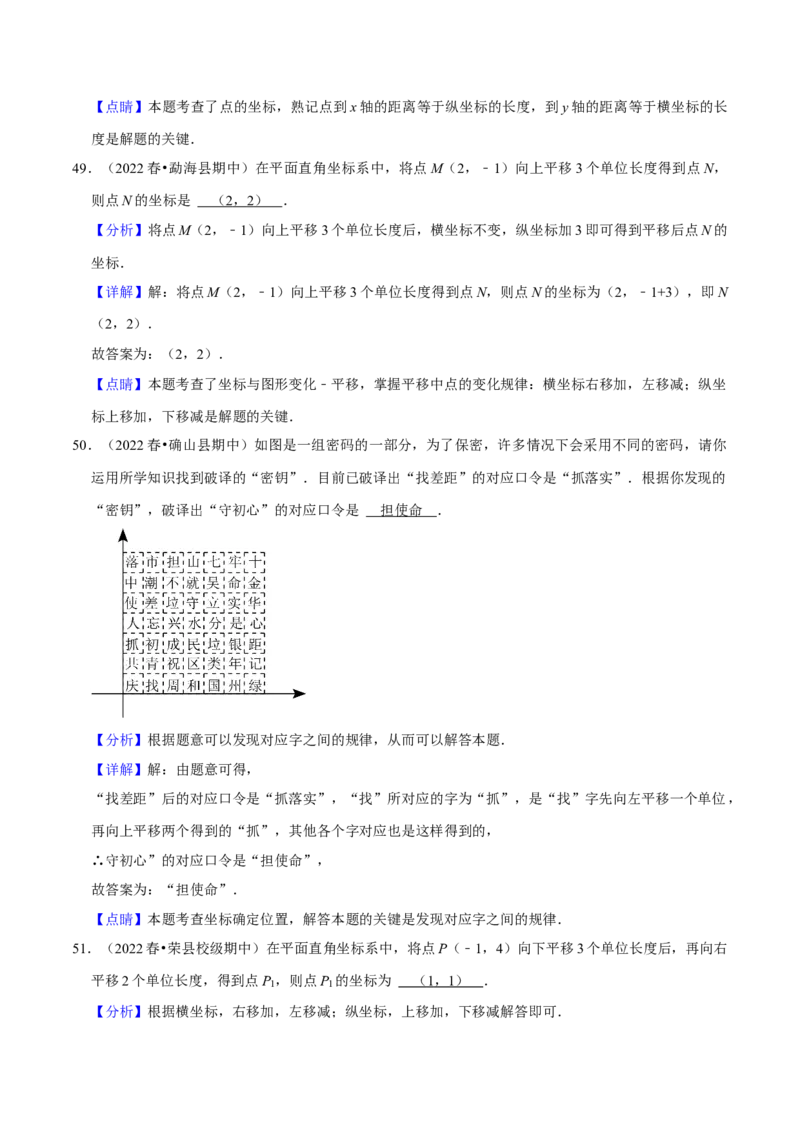 期中必刷真题02（填空易错60道提升练，七下人教）-拔尖特训2023培优（解析版）人教版_初中数学人教版_7下-初中数学人教版_7下-初中数学人教版（旧版）赠送_07专项讲练