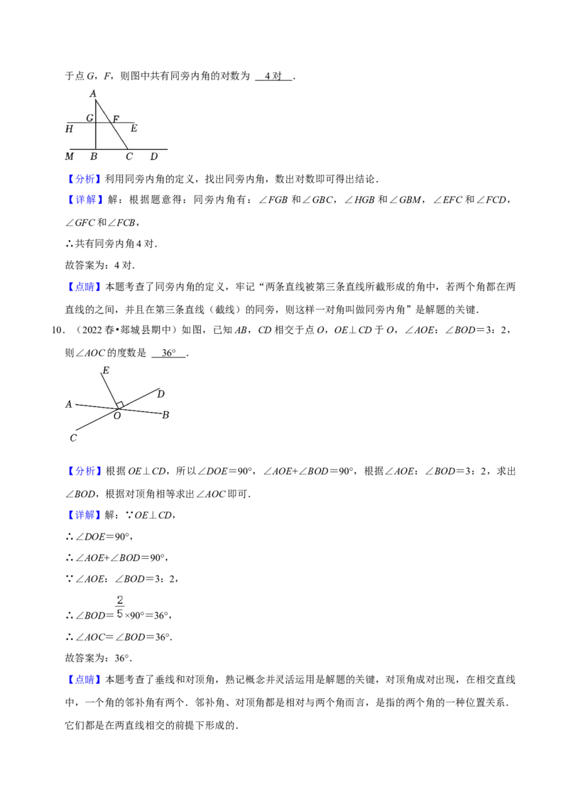 期中必刷真题02（填空易错60道提升练，七下人教）-拔尖特训2023培优（解析版）人教版_初中数学人教版_7下-初中数学人教版_7下-初中数学人教版（旧版）赠送_07专项讲练