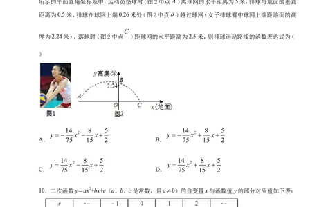 附录1：2024--2025学年度人教版九年级数学上册期中情境核心素养达标模拟试卷（1）（原卷版）_初中数学人教版_9上-初中数学人教版_06习题试卷_3期中试卷