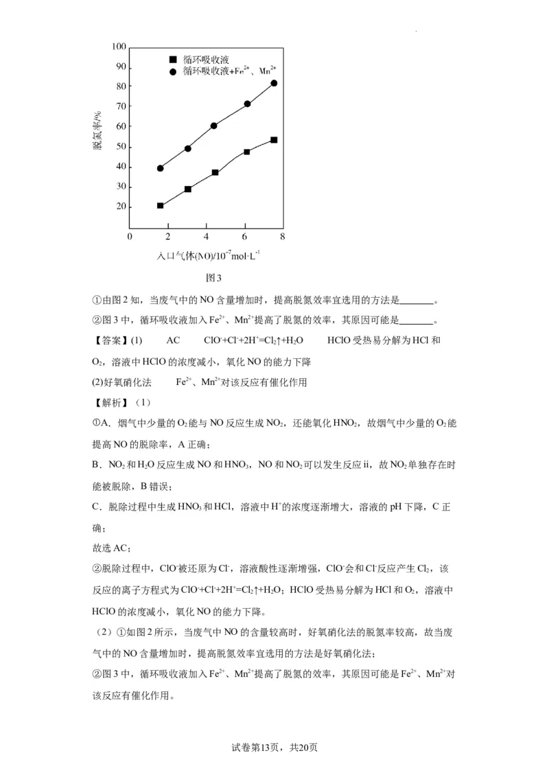 化学条件的优化和选择（解析版）_05高考化学_新高考复习资料_2024年新高考资料_一轮复习资料_2024届高三化学一轮复习&mdash;专项训练
