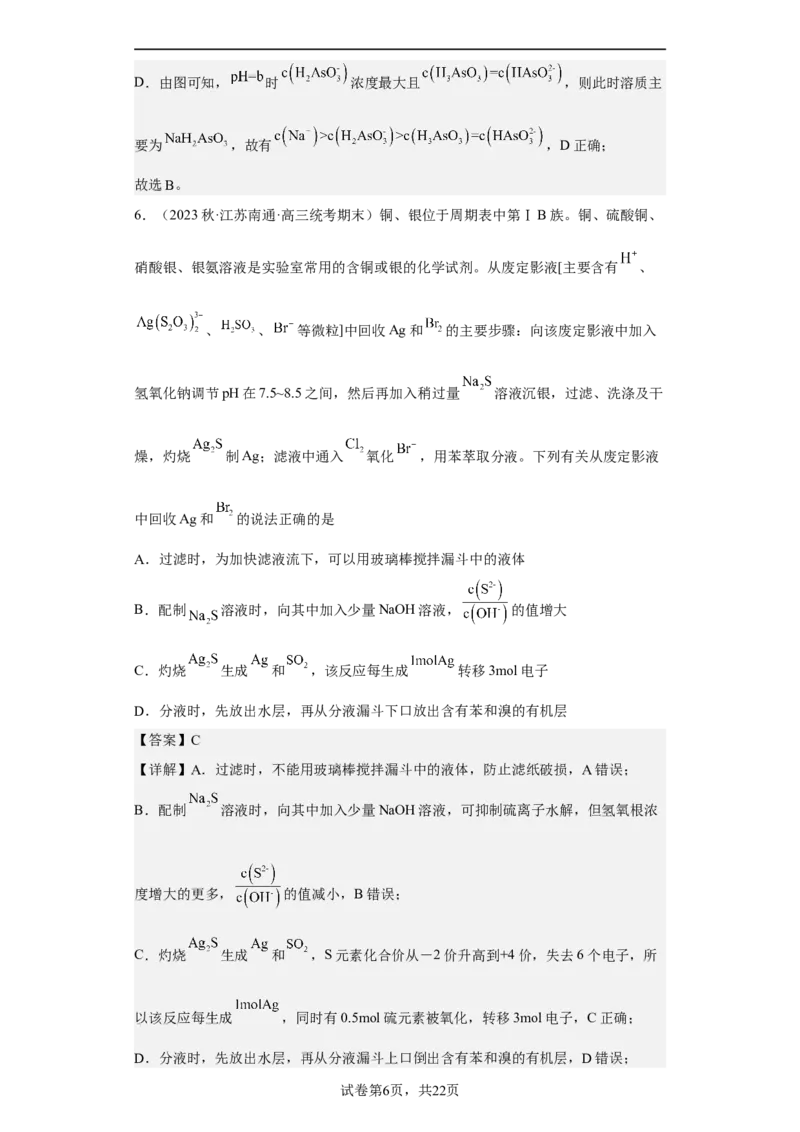 专题十五盐类的水解（专练）-冲刺2023年高考化学二轮复习核心考点逐项突破（解析版）_05高考化学_新高考复习资料_2023年新高考资料_二轮复习