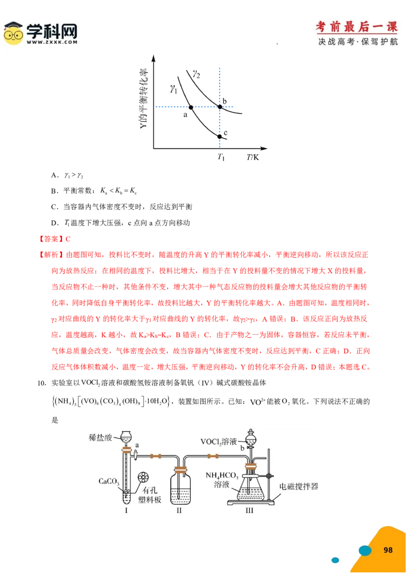 化学-2024年高考考前最后一课_05高考化学_2024年新高考资料_5.2024三轮冲刺_化学（含PDF，可直接打印）-2024年高考考前最后一课