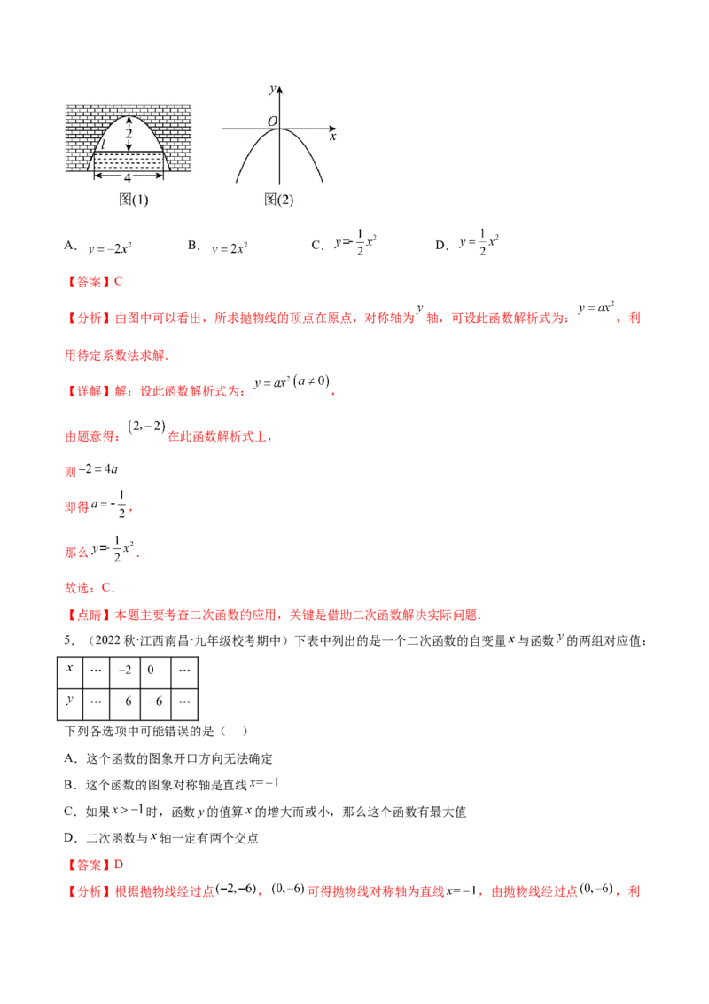 热点专题02二次函数（11个热点）（解析版）_初中数学人教版_9下-初中数学人教版_07专项讲练_2023-2024学年九年级数学全册重难热点提升精讲与过关测试（人教版）