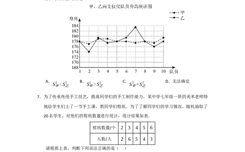 第20章数据分析测试卷（学生版）_初中数学_八年级数学下册（人教版）_知识解读与题型专练-V14_2025版