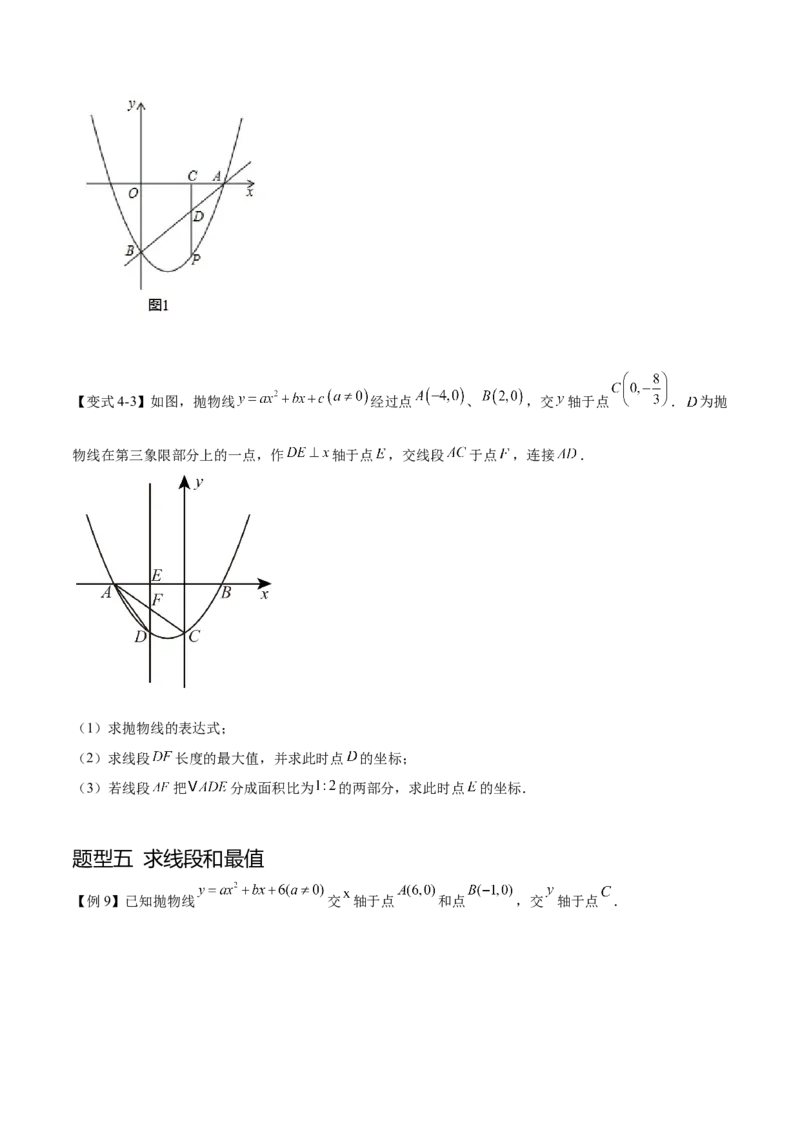 难点冲刺02二次函数的六个最值问题（原卷版）_初中数学人教版_9下-初中数学人教版_07专项讲练_2023-2024学年九年级数学全册重难热点提升精讲与过关测试（人教版）