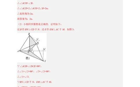 期中难点特训（一）旋转综合压轴题（解析版）_初中数学人教版_9上-初中数学人教版_06习题试卷_5专项练习
