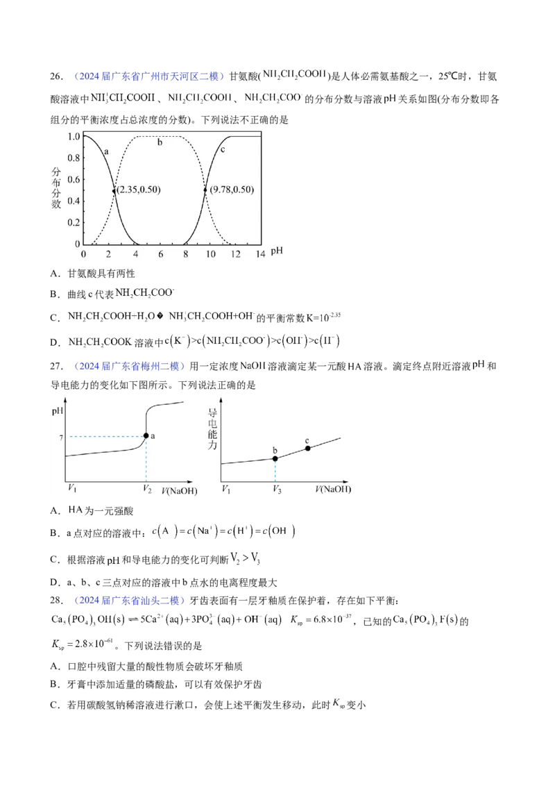 押广东卷第15题&nbsp;化学反应速率与平衡&nbsp;&nbsp;水溶液中的离子平衡（原卷版）_05高考化学_2024年新高考资料_5.2024三轮冲刺_备战2024年高考化学临考题号押题（广东卷）323301515