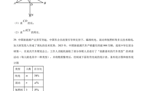 精品解析：2024年湖南省长沙市中考数学试题（原卷版）_new_初中数学人教版_9下-初中数学人教版_09中考真题_2024中考数学真题