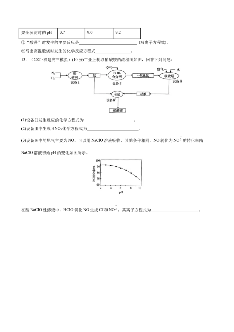专题讲座（二）整合有效信息书写陌生化学方程式（练）-2023年高考化学一轮复习讲练测（全国通用）（原卷版）_05高考化学_通用版（老高考）复习资料_2023年复习资料_一轮复习