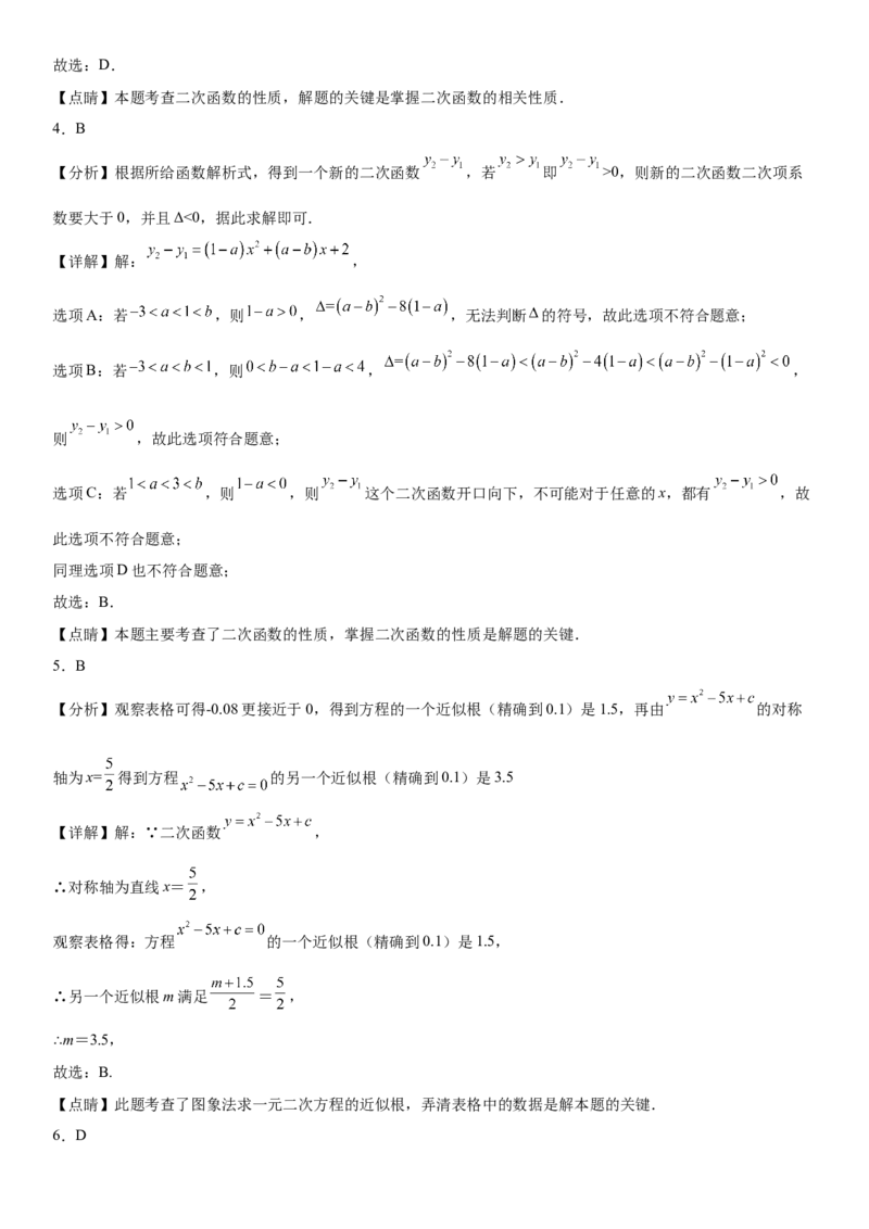 第二十二章《二次函数》同步单元基础与培优高分必刷卷（全解全析）_初中数学人教版_9上-初中数学人教版_07专项讲练_第二十二章《二次函数》同步单元基础与培优高分必刷卷