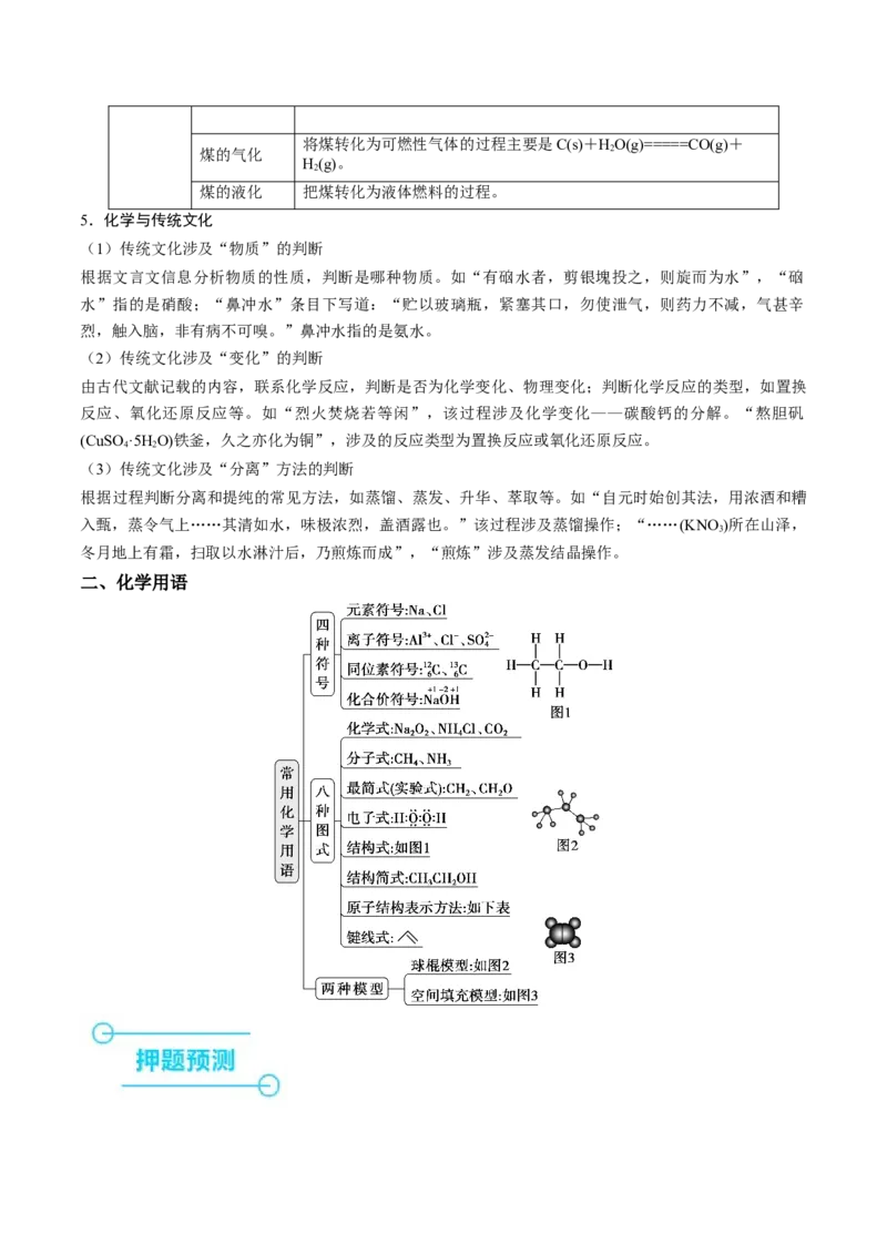 押江苏卷第1-2题化学基本概念（原卷版）_05高考化学_2024年新高考资料_5.2024三轮冲刺_备战2024年高考化学临考题号押题（江苏专用）322863014