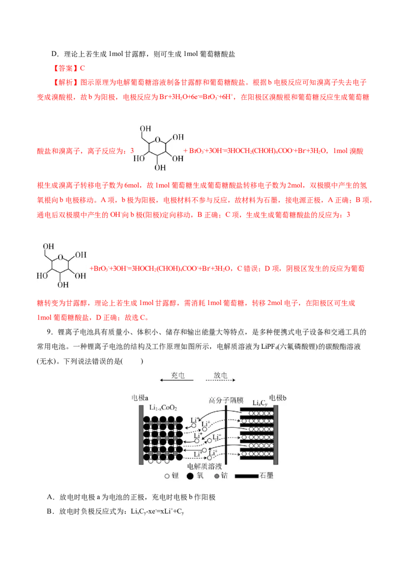 热点专项电化学中离子交换膜的应用（解析版）_05高考化学_2025年新高考资料_二轮复习_上好课2025年高考化学二轮复习讲练测（新高考通用）3379109_主题三化学反应原理