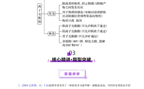 热点专项电化学中离子交换膜的应用（解析版）_05高考化学_2025年新高考资料_二轮复习_上好课2025年高考化学二轮复习讲练测（新高考通用）3379109_主题三化学反应原理