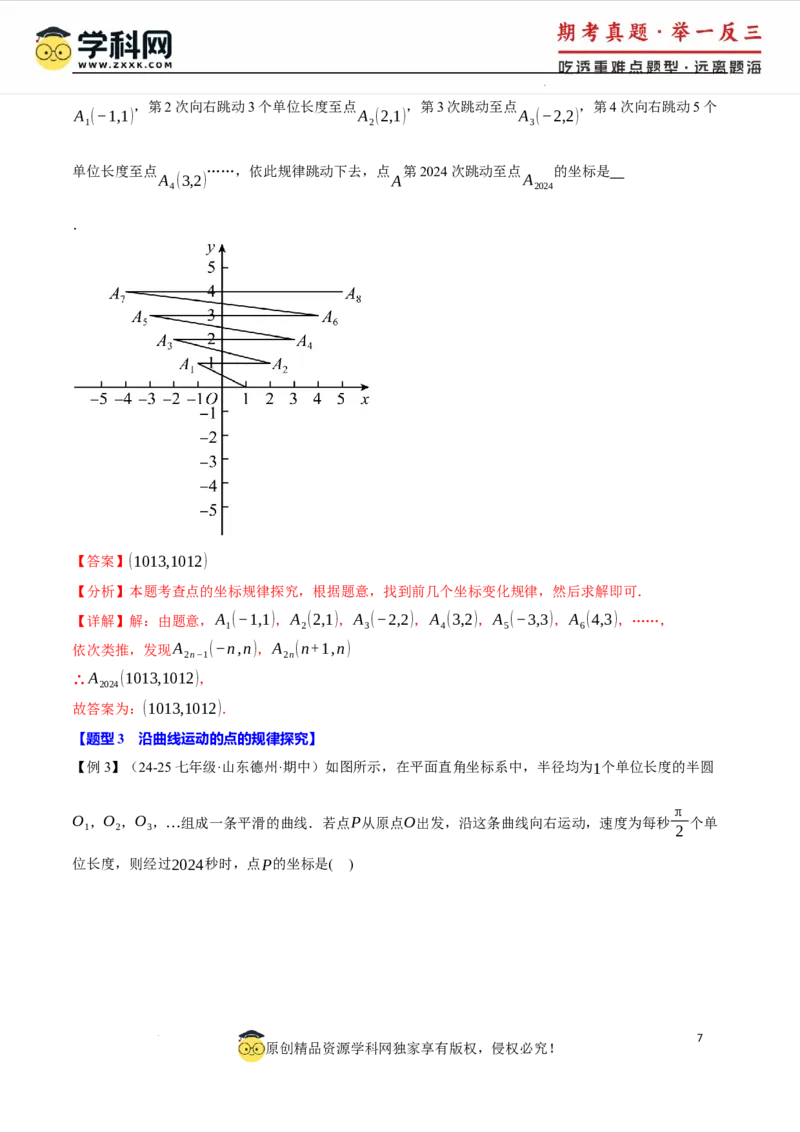 专题9.3平面直角坐标系中点的坐标规律探究八大题型（举一反三）（人教版2024）（解析版）_初中数学人教版_7下-初中数学人教版_7下-初中数学人教版（2025春季新版）持续更新