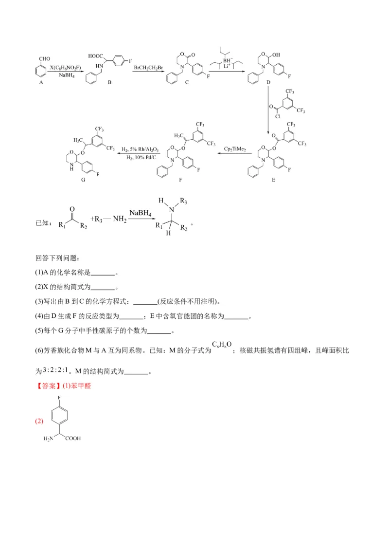 专题突破卷11有机化学基础（二）-2024年高考化学一轮复习考点通关卷（新教材新高考）（解析版）_05高考化学_2024年新高考资料_1.2024一轮复习