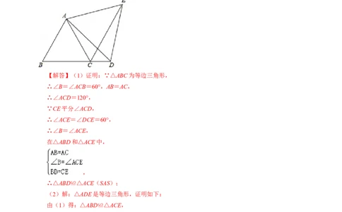 全等变化模型八手拉手模型（解析版）_初中数学人教版_8上-初中数学人教版_旧版_07专项讲练_八年级数学上册全等三角形模型图析高分突破（人教版）