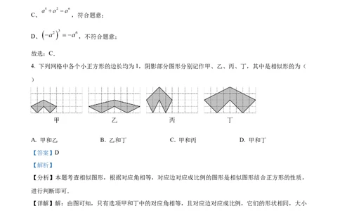 精品解析：2024年江苏省连云港市中考真题数学试卷（解析版）_new_初中数学人教版_9下-初中数学人教版_09中考真题_2024中考数学真题