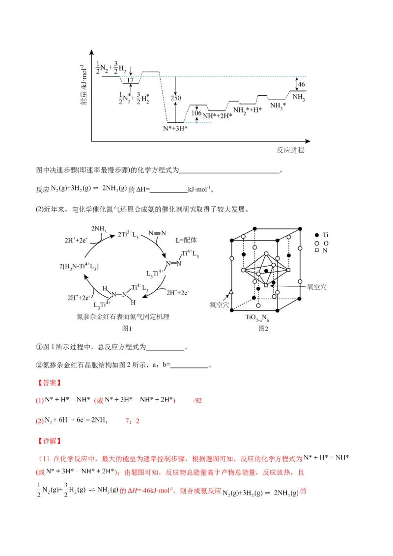 热点06化学反应机理（反应历程）图像分析-2024年高考化学热点&middot;重点&middot;难点专练（新高考专用）（解析版）_05高考化学_2024年新高考资料_3.2024专项复习