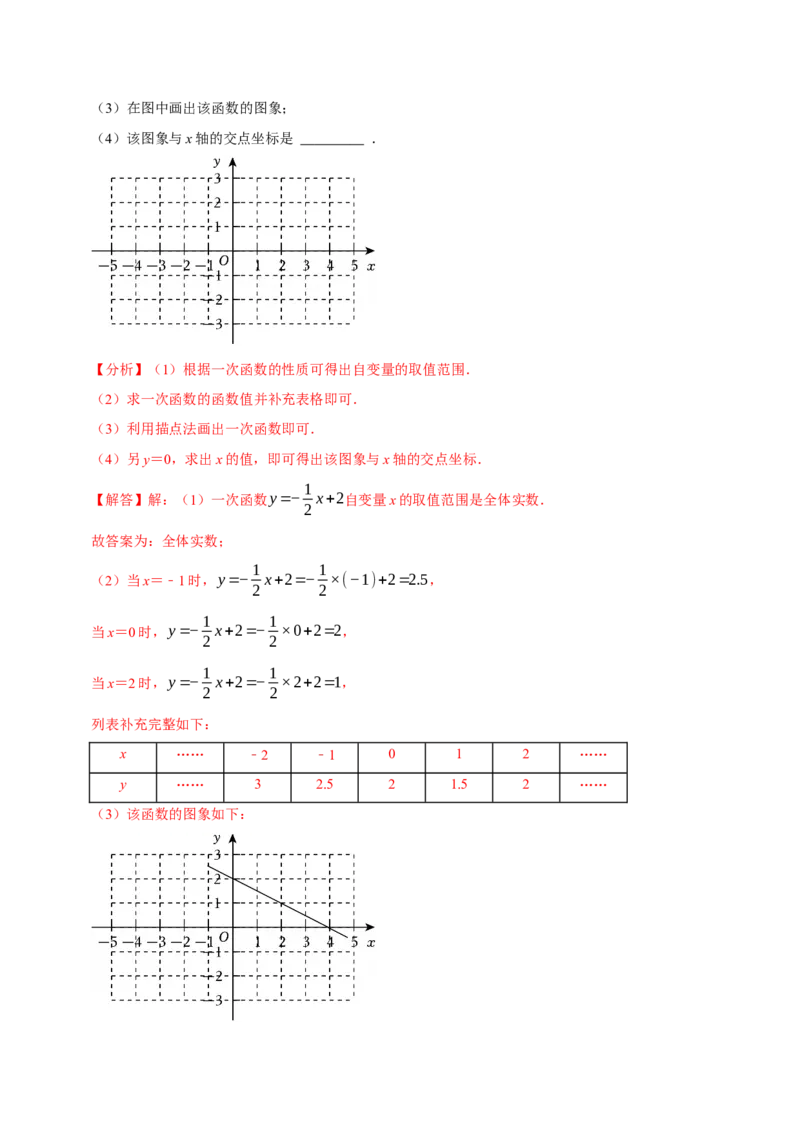 第13讲一次函数（11个必考点）（必考点分类集训）（人教版）（教师版）_初中数学_八年级数学下册（人教版）_考点分类必刷题-U181