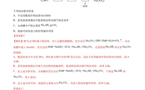 热点04无机化工微流程（解析版）_05高考化学_新高考复习资料_2023年新高考资料_专项复习_2023年高考化学热点&middot;重点&middot;难点专练（新高考专用）