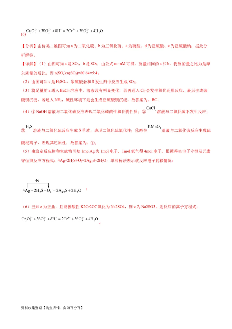 专题突破卷04&nbsp;非金属及其化合物（解析版）_05高考化学_新高考复习资料_2024年新高考资料_一轮复习资料_完2024年高考化学一轮复习考点通关卷（新高考通用）_专题突破卷