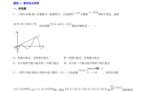重难点02五种导数及其应用中的数学思想（核心考点讲与练）-2023年高考数学一轮复习核心考点讲与练（新高考专用）(原卷版）_2.2025数学总复习_2023年新高考资料_一轮复习