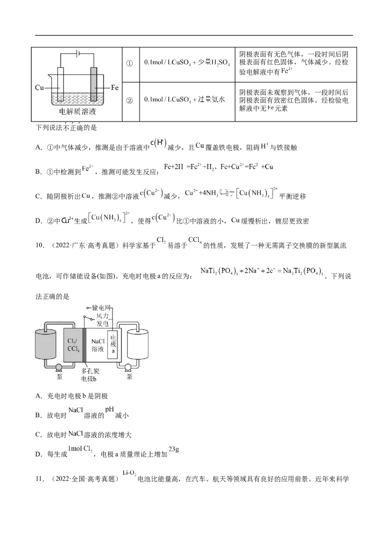 易错点19电化学基础-备战2023年高考化学考试易错题（解析版）_05高考化学_通用版（老高考）复习资料_2023年复习资料_专项复习_备战2023年高考化学考试易错题（全国通用）