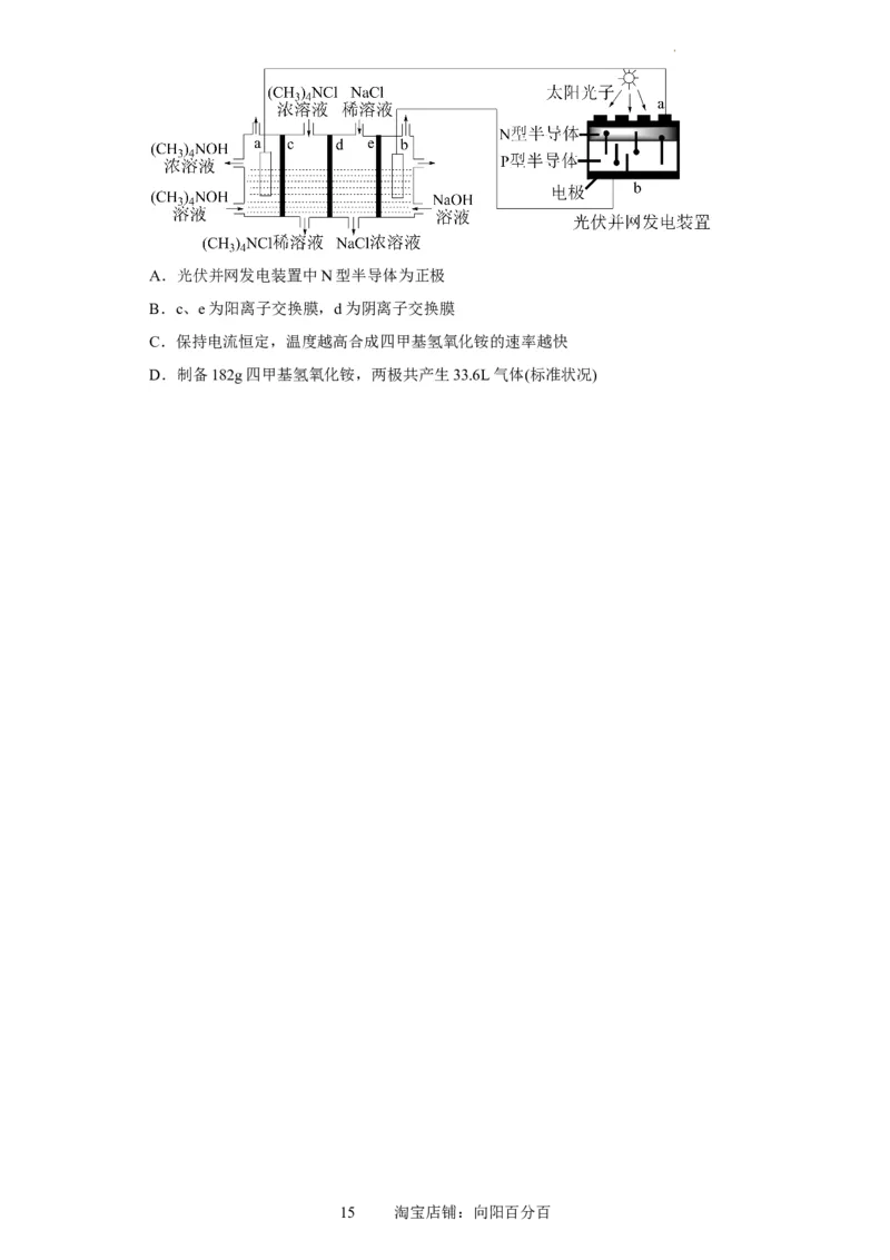 离子交换膜种类的判断（原卷版）_05高考化学_新高考复习资料_2024年新高考资料_一轮复习资料_2024届高三化学一轮复习&mdash;专项训练