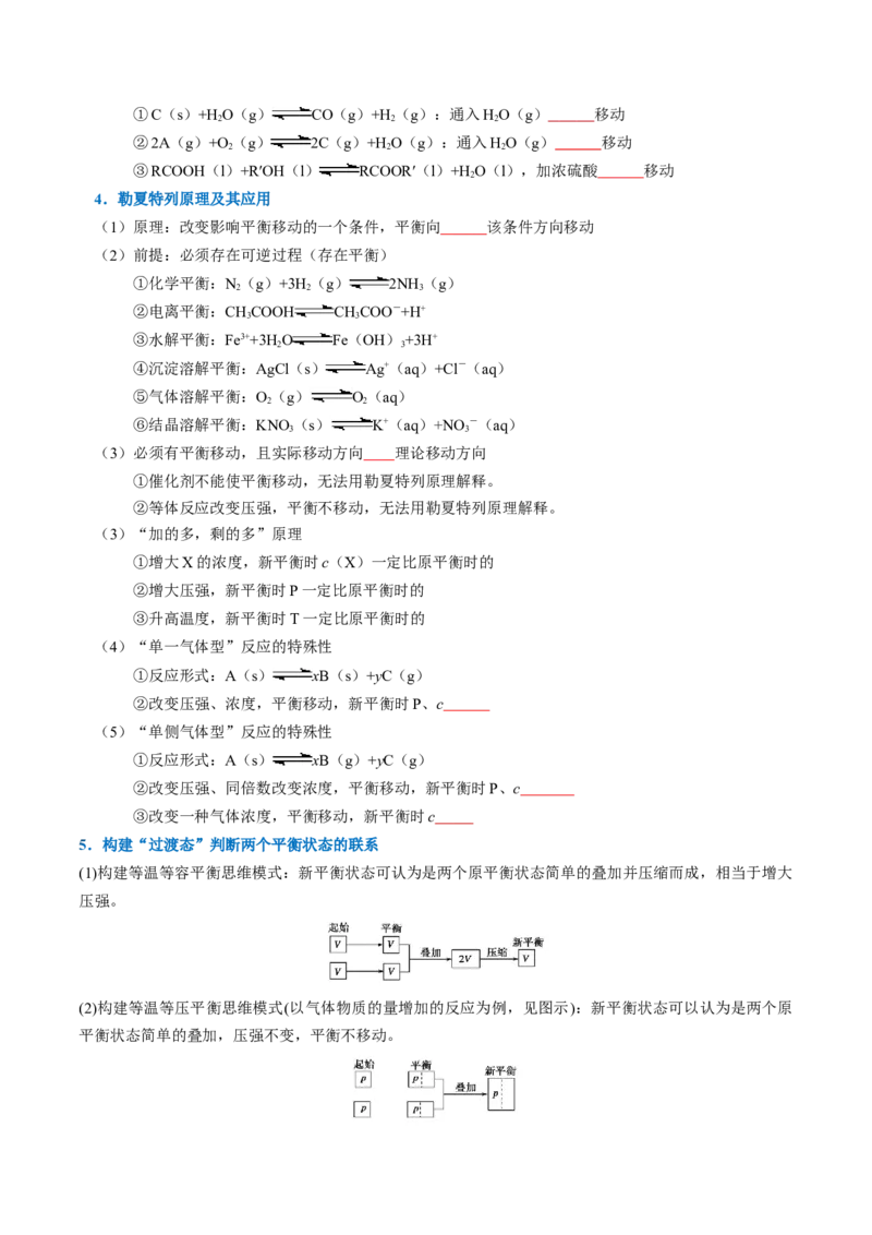 知识清单20化学反应速率与化学平衡-口袋书2025年高考化学一轮复习知识清单（新高考专用）（原卷版）_05高考化学_2025年新高考资料_一轮复习