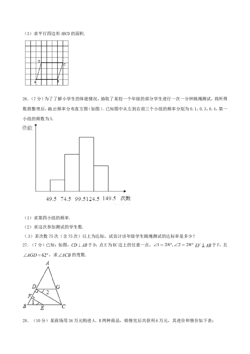 期末测试卷02（A卷）_初中数学人教版_7下-初中数学人教版_7下-初中数学人教版（旧版）赠送_06习题试卷_4期末试卷_期末测试卷（第2套AB卷含答案解析）（共4份）