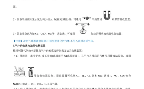专题讲座（四）常见气体的实验室制备、净化和收集（讲）-2023年高考化学一轮复习讲练测（全国通用）（原卷版）_05高考化学_通用版（老高考）复习资料_2023年复习资料_一轮复习