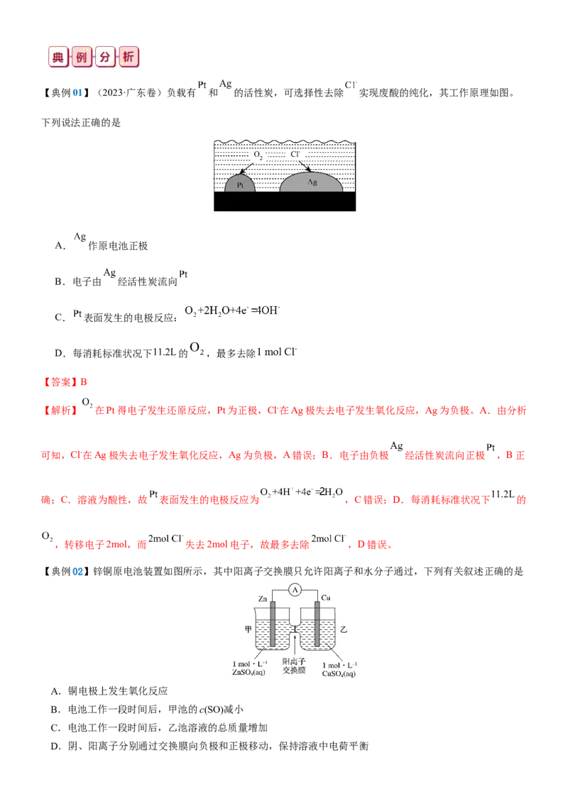 知识清单19++原电池原理与应用-口袋书2024年高考化学一轮复习知识清单_05高考化学_2024年新高考资料_1.2024一轮复习_2024年高考化学一轮复习知识清单