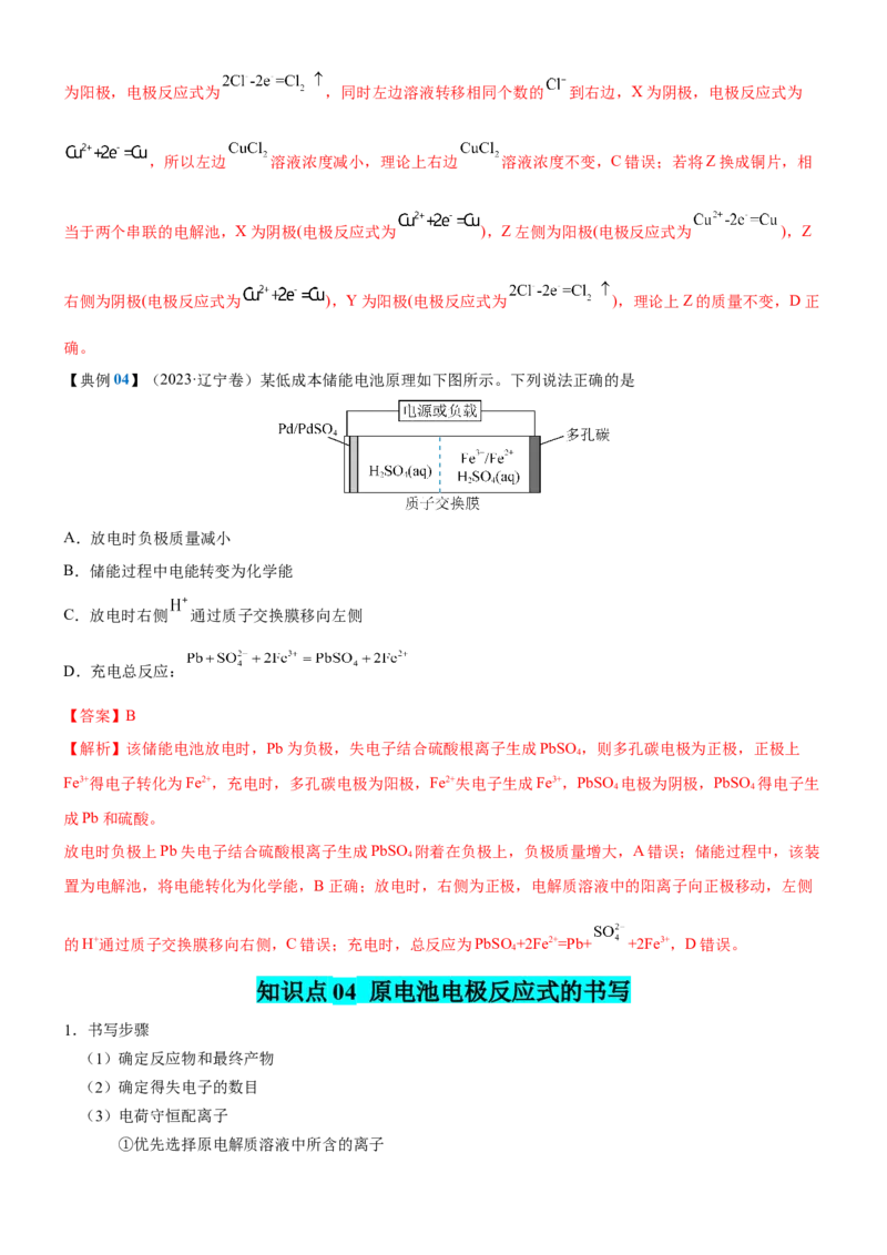 知识清单19++原电池原理与应用-口袋书2024年高考化学一轮复习知识清单_05高考化学_2024年新高考资料_1.2024一轮复习_2024年高考化学一轮复习知识清单