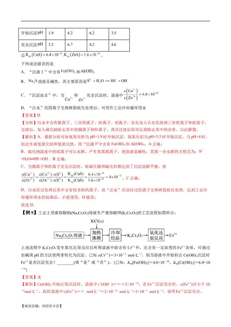 易错类型07化工流程中的常考问题（7大易错点）（解析版）_05高考化学_新高考复习资料_2024年新高考资料_❤专项复习资料_备战2024年高考化学考试易错题（全国通用）