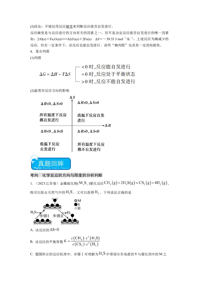 热点10化学反应的方向与限度（解析版）_05高考化学_2024年新高考资料_3.2024专项复习_2024年高考化学热点&middot;重点&middot;难点专练（江苏专用）