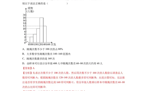 第十章数据的收集、整理与描述（选拔卷）-单元测试（人教版）（解析版）_初中数学人教版_7下-初中数学人教版_7下-初中数学人教版（旧版）赠送_06习题试卷_2单元测试