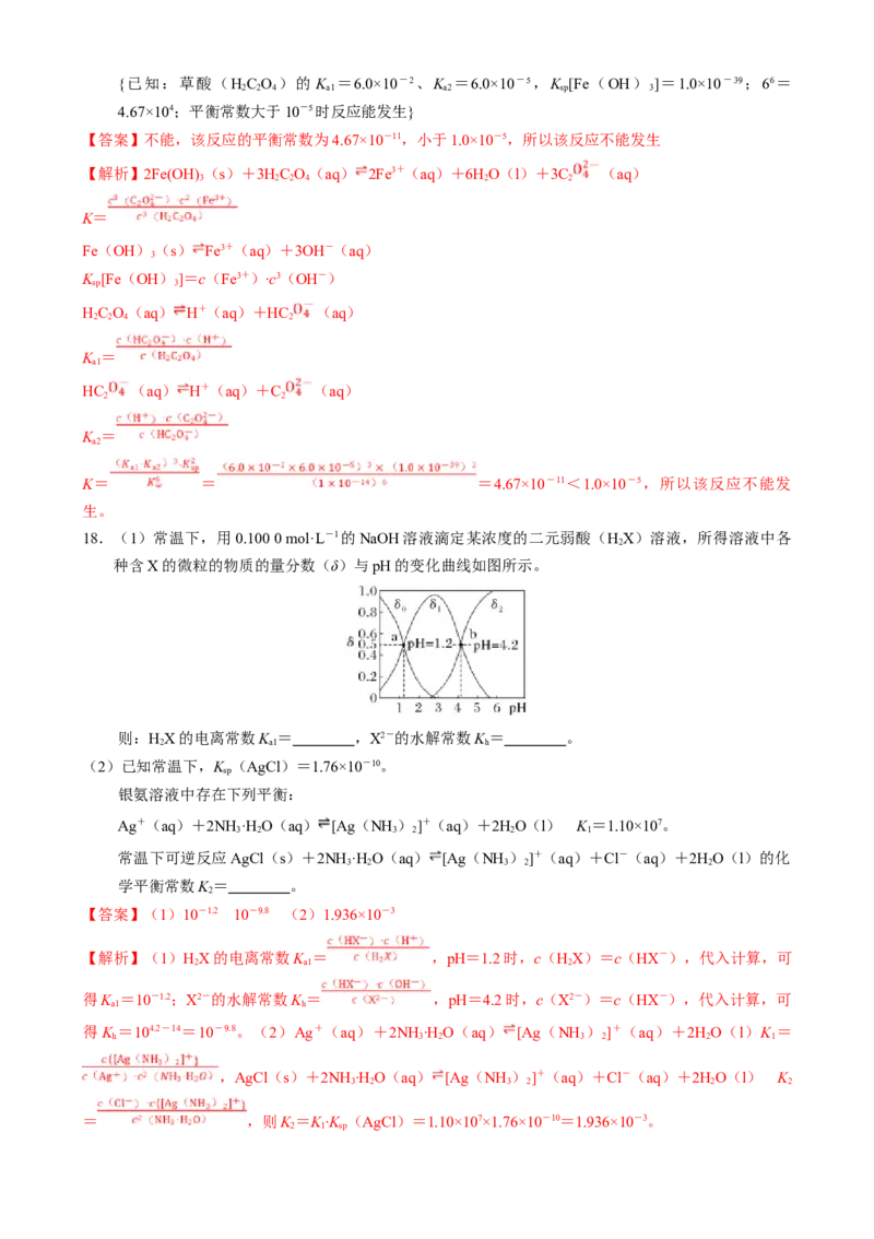 模板01四大平衡常数的综合应用(解析版)_05高考化学_2025年新高考资料_二轮复习_2025年高考化学答题技巧与模板构建338868722_第二部分主观题突破_化学工艺流程