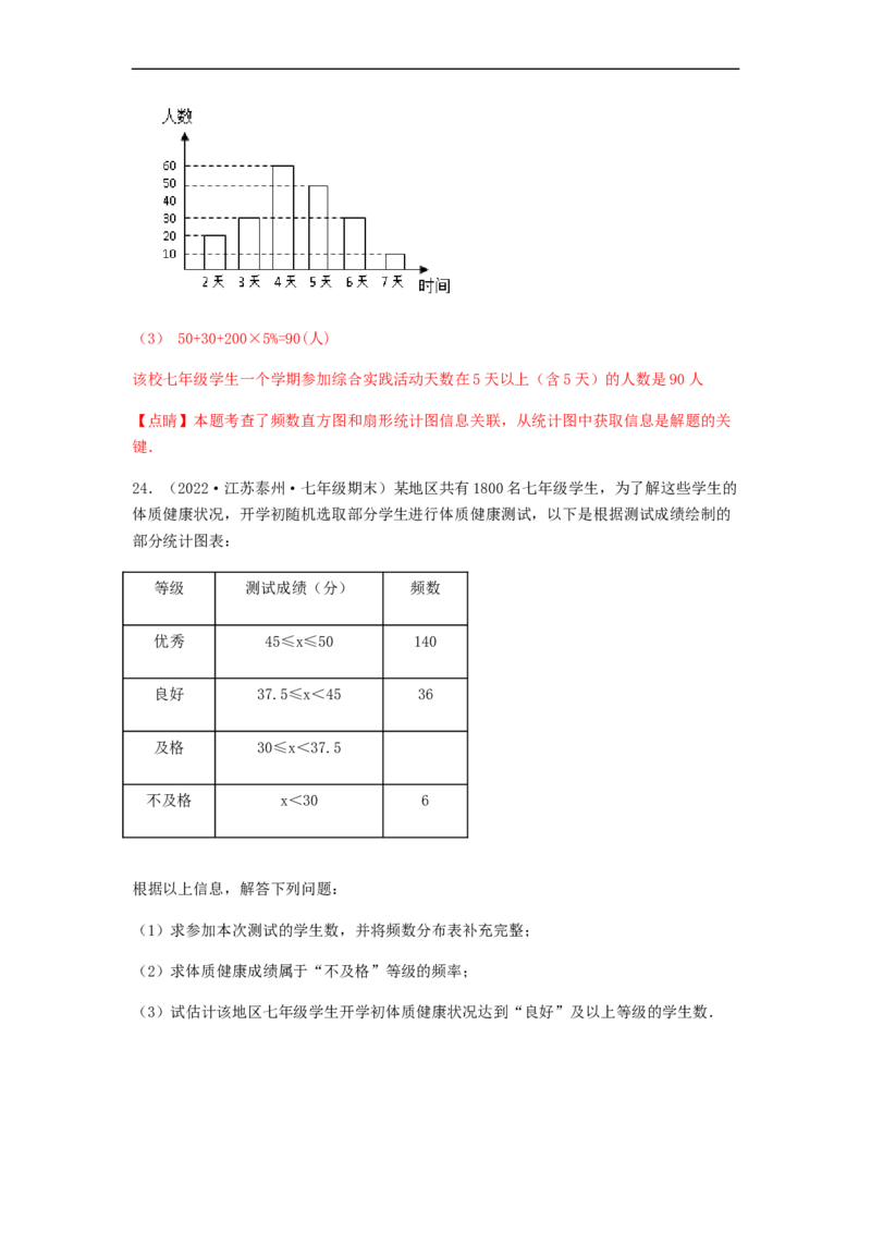 单元测试第十章　数据的收集、整理与描述（夯实基础培优卷）（解析版）_初中数学人教版_7下-初中数学人教版_7下-初中数学人教版（旧版）赠送_06习题试卷_2单元测试