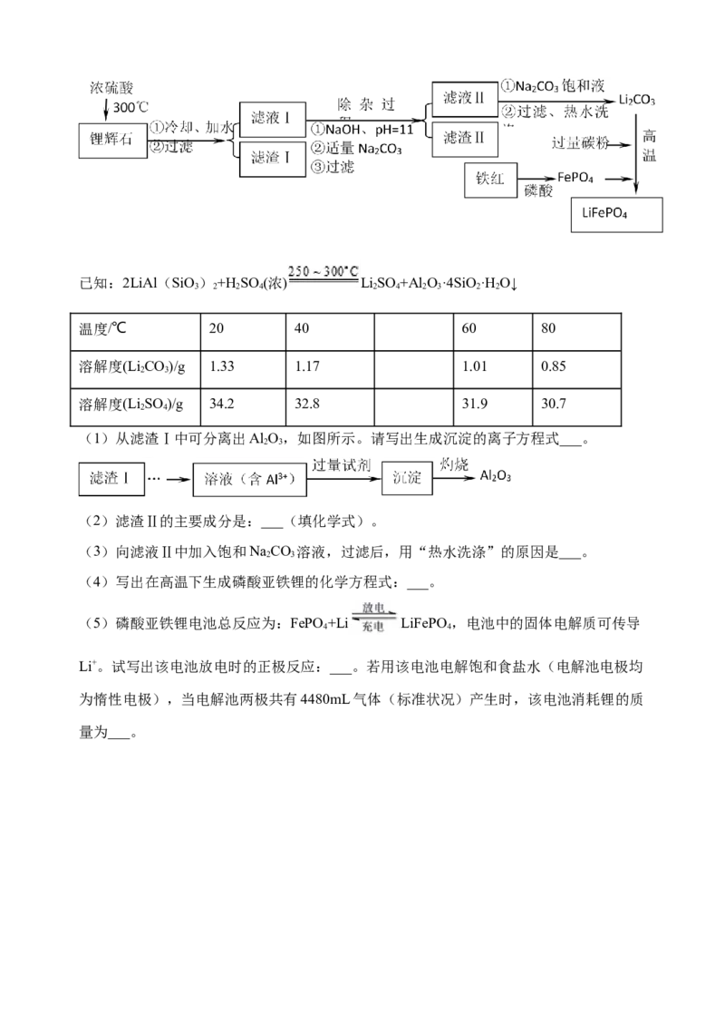 微专题17金属及其化合物制备流程（Li）-备战2022年高考化学考点微专题（原卷版）_05高考化学_新高考复习资料_2022年新高考资料_备战2022年高考化学考点微专题