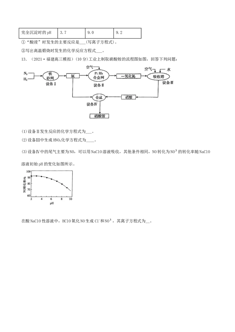 专题讲座（二）整合有效信息书写陌生化学（离子）方程式（精练）-2022年一轮复习讲练测（原卷版）_05高考化学_新高考复习资料_2022年新高考资料_2022年高考化学一轮复习讲练测