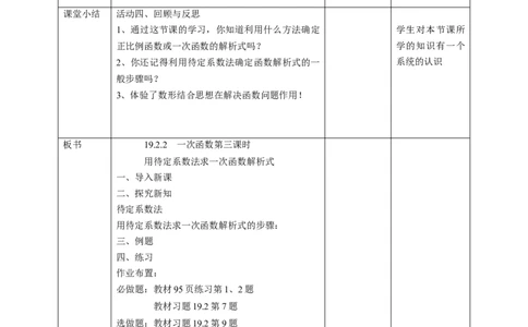 人教版数学八年级下19.2.2一次函数第三课时（用待定系数法求一次函数解析式）教案_初中数学人教版_八年级数学下册_保存转存之后查看(1)_8下-初中数学人教版（2026春新版持续更新）