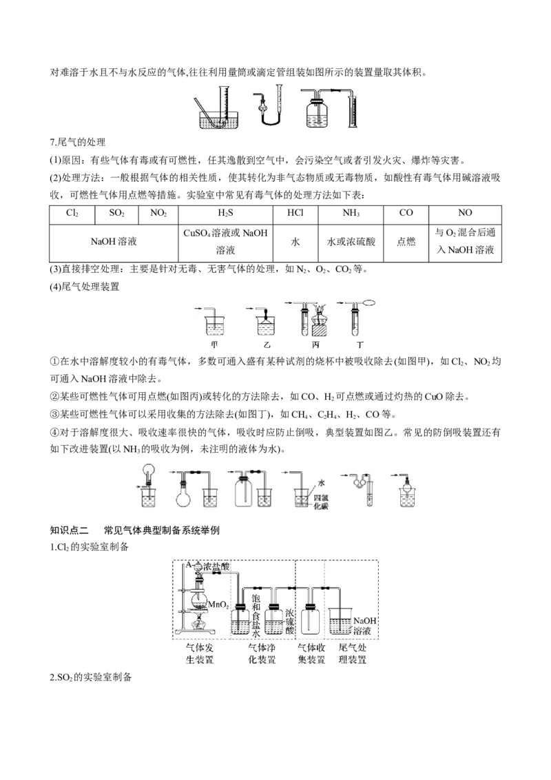 专题讲座（四）常见气体的实验室制备、净化和收集（讲）-2023年高考化学一轮复习讲练测（全国通用）（解析版）_05高考化学_通用版（老高考）复习资料_2023年复习资料_一轮复习