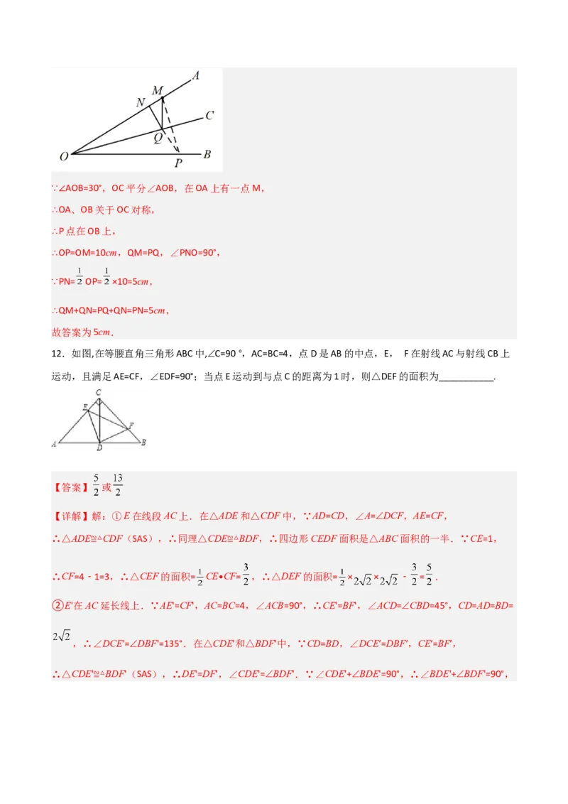第十三章轴对称压轴题考点训练（解析版）_初中数学人教版_8上-初中数学人教版_旧版_07专项讲练_压轴必考八年级数学上册压轴题攻略（人教版）