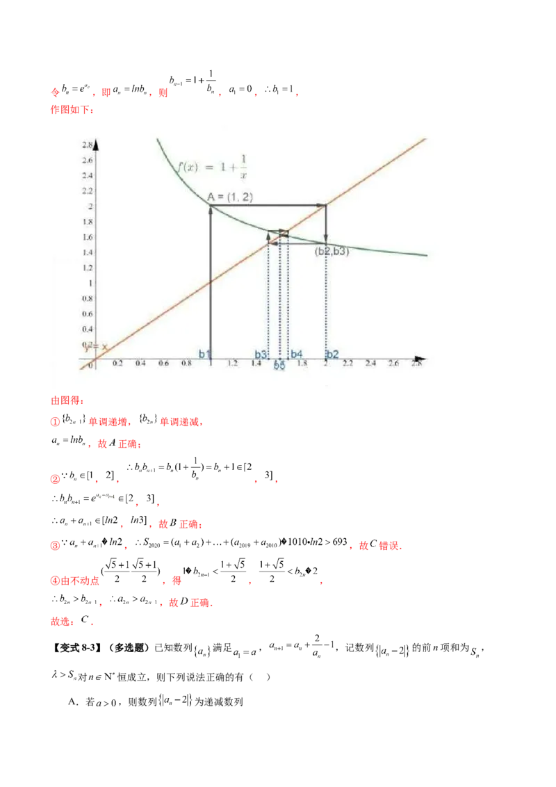 重难点突破01数列的综合应用（十三大题型）（解析版）_2.2025数学总复习_2025年新高考资料_一轮复习_2025年高考数学一轮复习讲练测（新教材新高考，含2024高考真题）_第六章数列